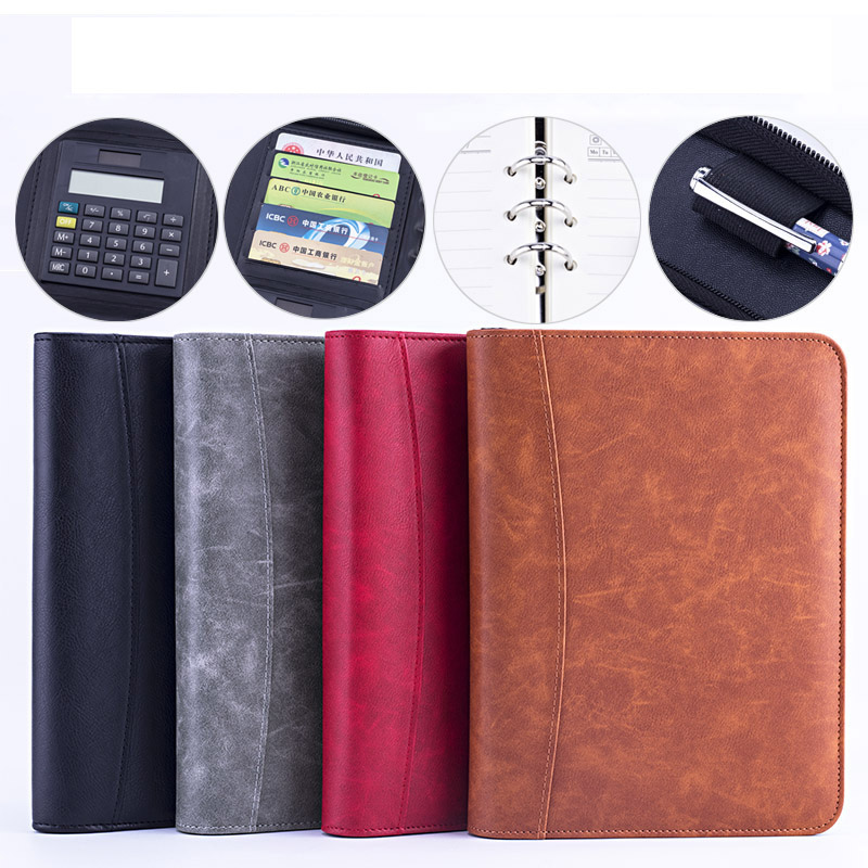 A5 Padfolio File Folder Docume - Leather Work Folder avaliação e preço