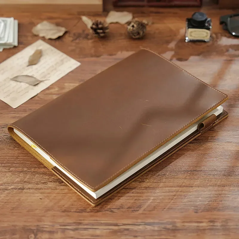 New Vintage Leather B5 Journal - Leather Work Diary Covers avaliação e preço