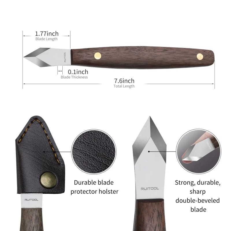 Handmade carving knife, thin e - Leatherwork Knife Sheath avaliação e preço