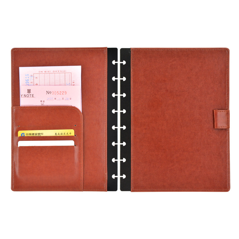 Loose-leaf Leather Cover Mushr - Leather Work Notepad avaliação e preço
