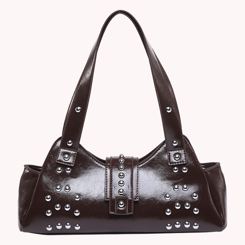 Shoulder Bag for Women Rivet P - Leather Work Bag Women avaliação e preço