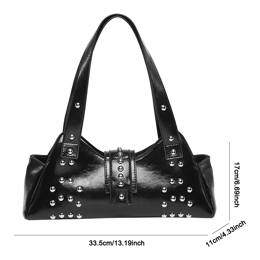 Shoulder Bag for Women Rivet P - Leather Work Bag Women avaliação e preço