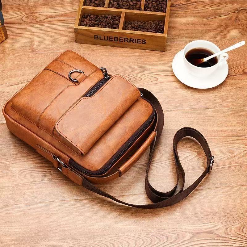 Bullcaptain Casual Men's Shoul - Leather Work Bag Women avaliação e preço