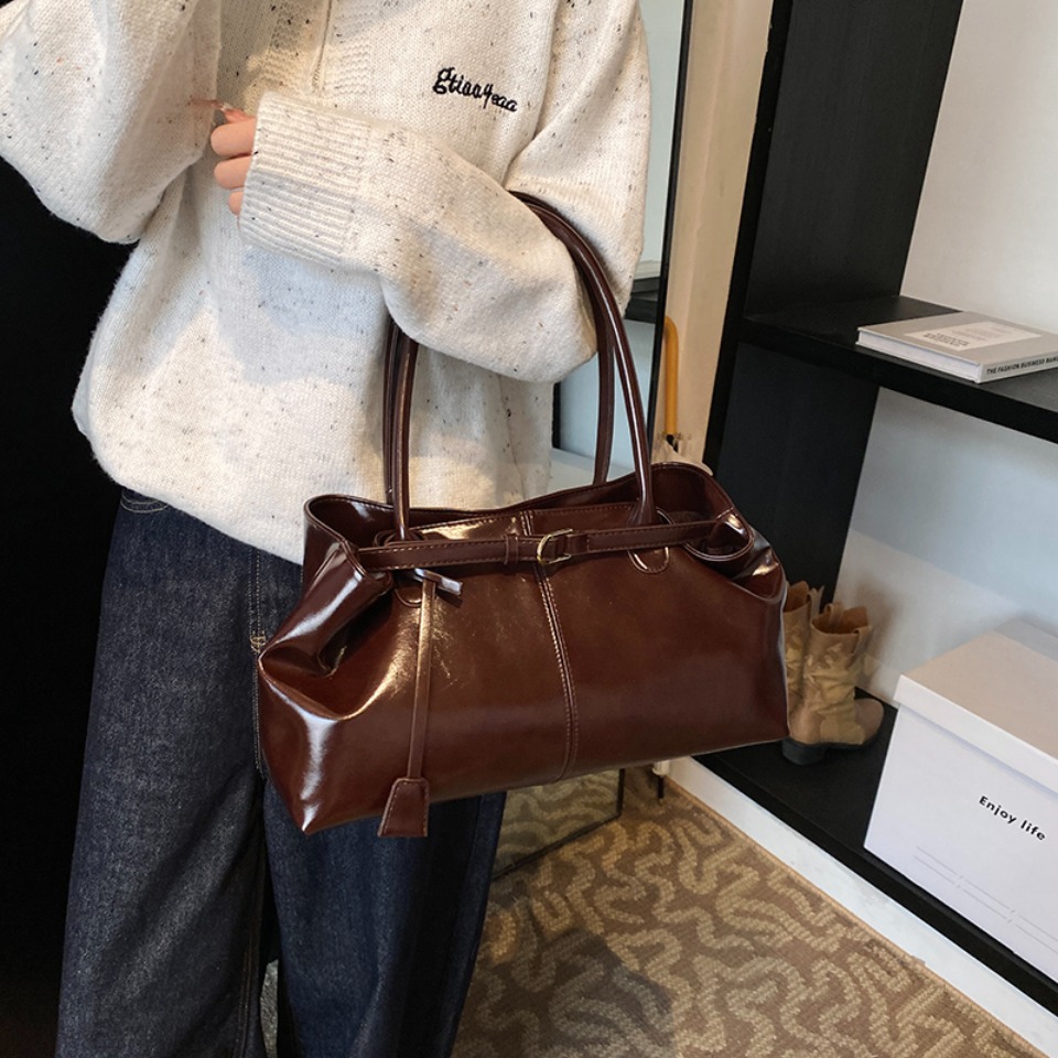 Winter Oil PU Leather Hobo Han - Leather Work Bag Women avaliação e preço