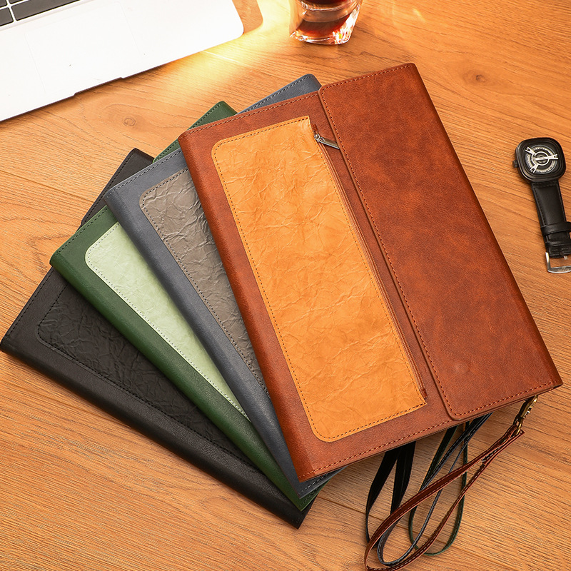 1PCS Leather A4 Document Bag T - Leather Work Folder avaliação e preço