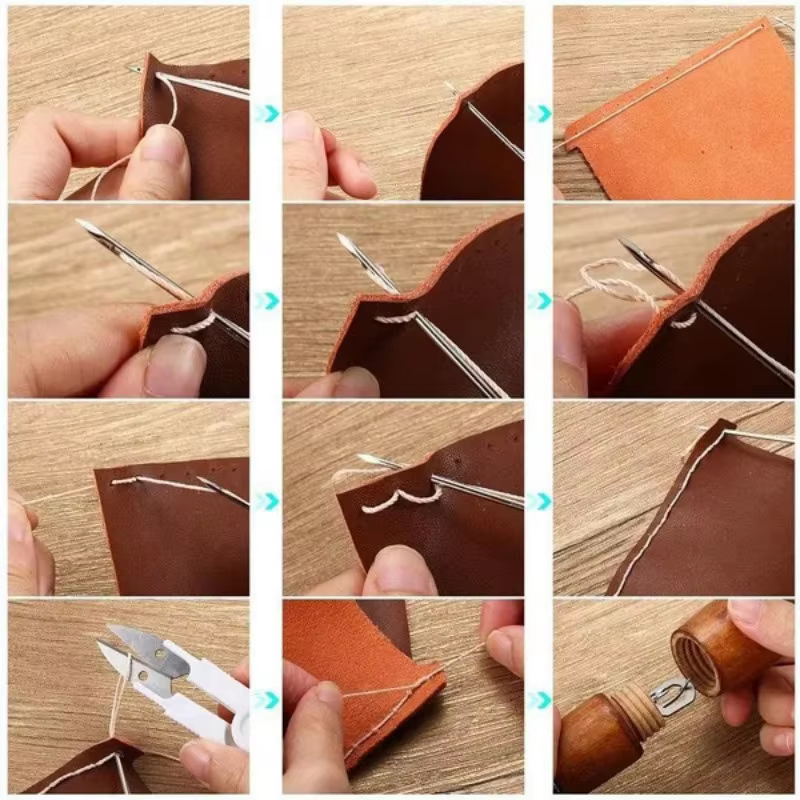 1 Set Leather Sewing Stitching - Leatherwork Tool Kit avaliação e preço