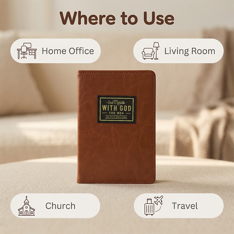 Men’s Prayer Journal One Minut - Leather Work Notepad avaliação e preço