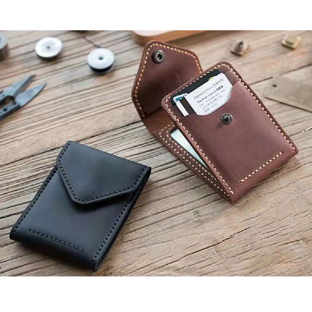 DIY leather craft folded cardh - Leatherwork Patterns avaliação e preço